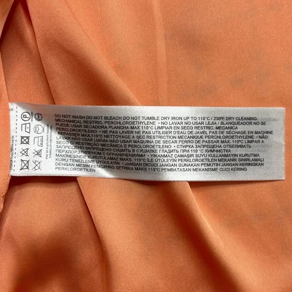 Mango MNG Short Tweed Blazer Orange Goldtone Button Details Size S NEW - Picture 11 of 15